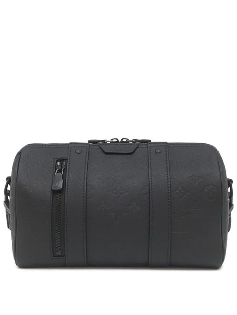 Louis Vuitton Shoulder Bag City Keepall Leather Monogram Shadow Noir Black